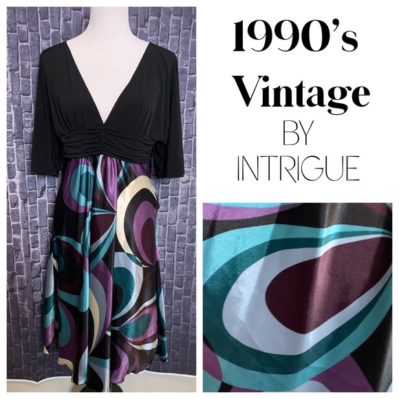 Intrigue Dresses & Skirts - Vintage 1990s Deep V-Neck Dress